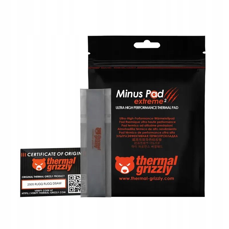 2ks Thermal Grizzly Minus Pad Extreme 2 120 x 20 x 0,5 mm termopad