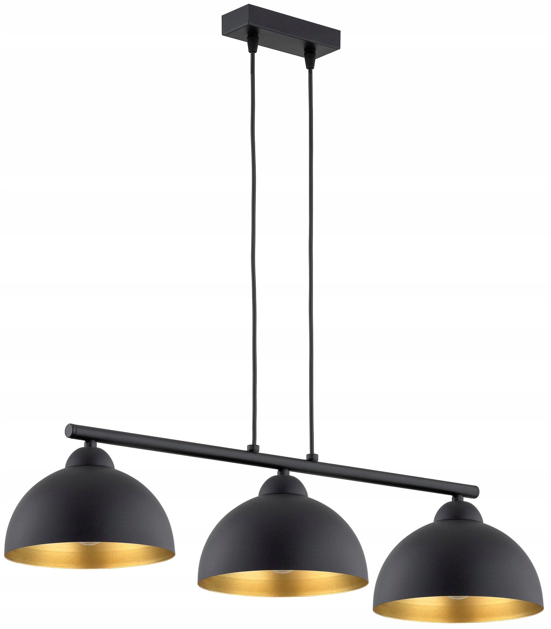 Lampa Wisząca Zwis Sufitowa Plafon Azur Półkula Kopuła Czarno-Złota