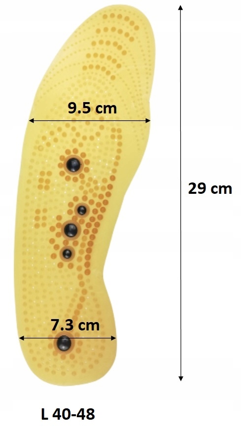 MASUJĄCE WKŁADKI DO BUTÓW Z MAGNESAMI AKUPRESURA Rodzaj żelowe