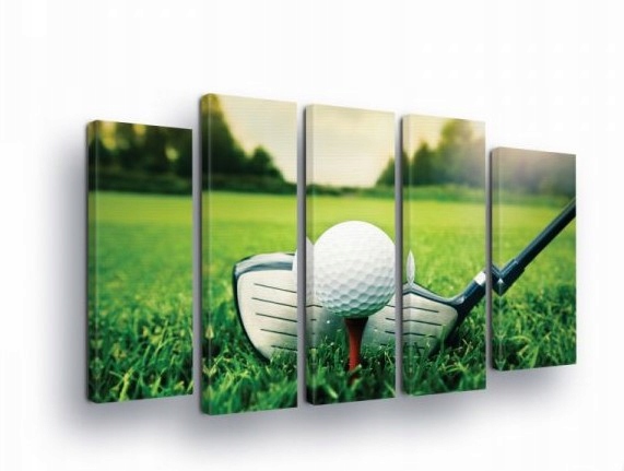 Obraz 150x100 Golf míč golfová hůl sport tráva příroda hra přesnost umění