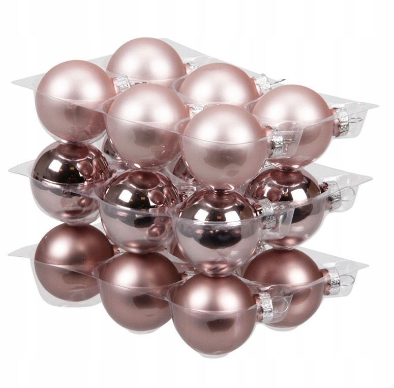 

Szklane Bombki Bombka Ze Szkła 4cm 18szt Rose Gold