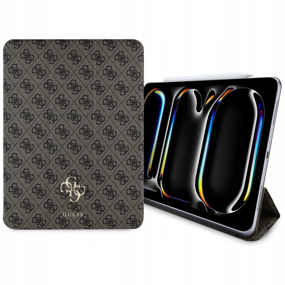 Puzdro Guess pre Apple iPad Pro 13" 2024 hnedé Magnetic 4G Big Logo