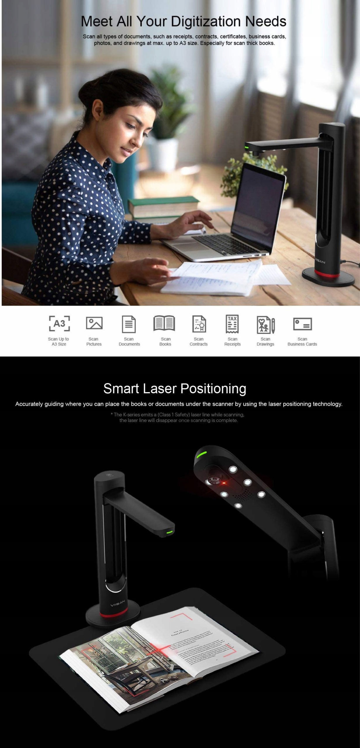 Skaner książek dokumentów VIISAN K21 spec cena do 22.12.2023 Marka Inna