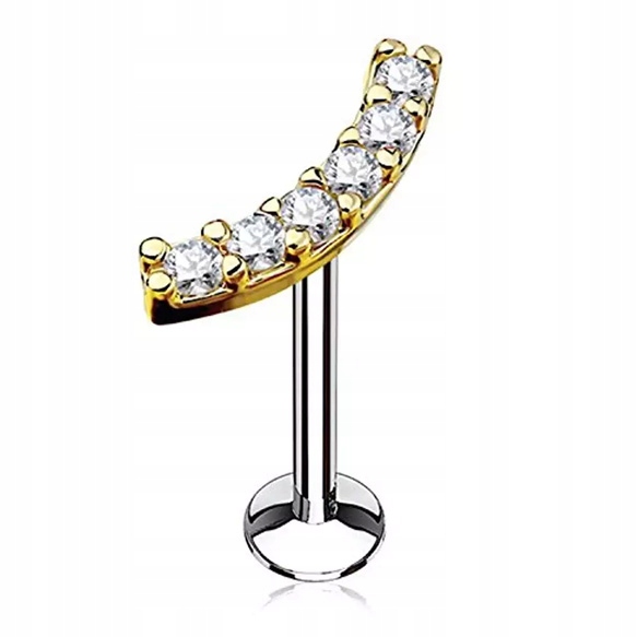 

Kolczyk Labret Złoty Helix Ucho 1,2/6