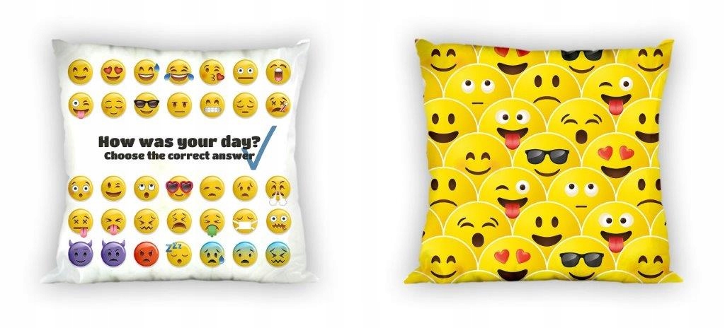 

Poszewka bawełniana Emotki 40x40 cm Emoji