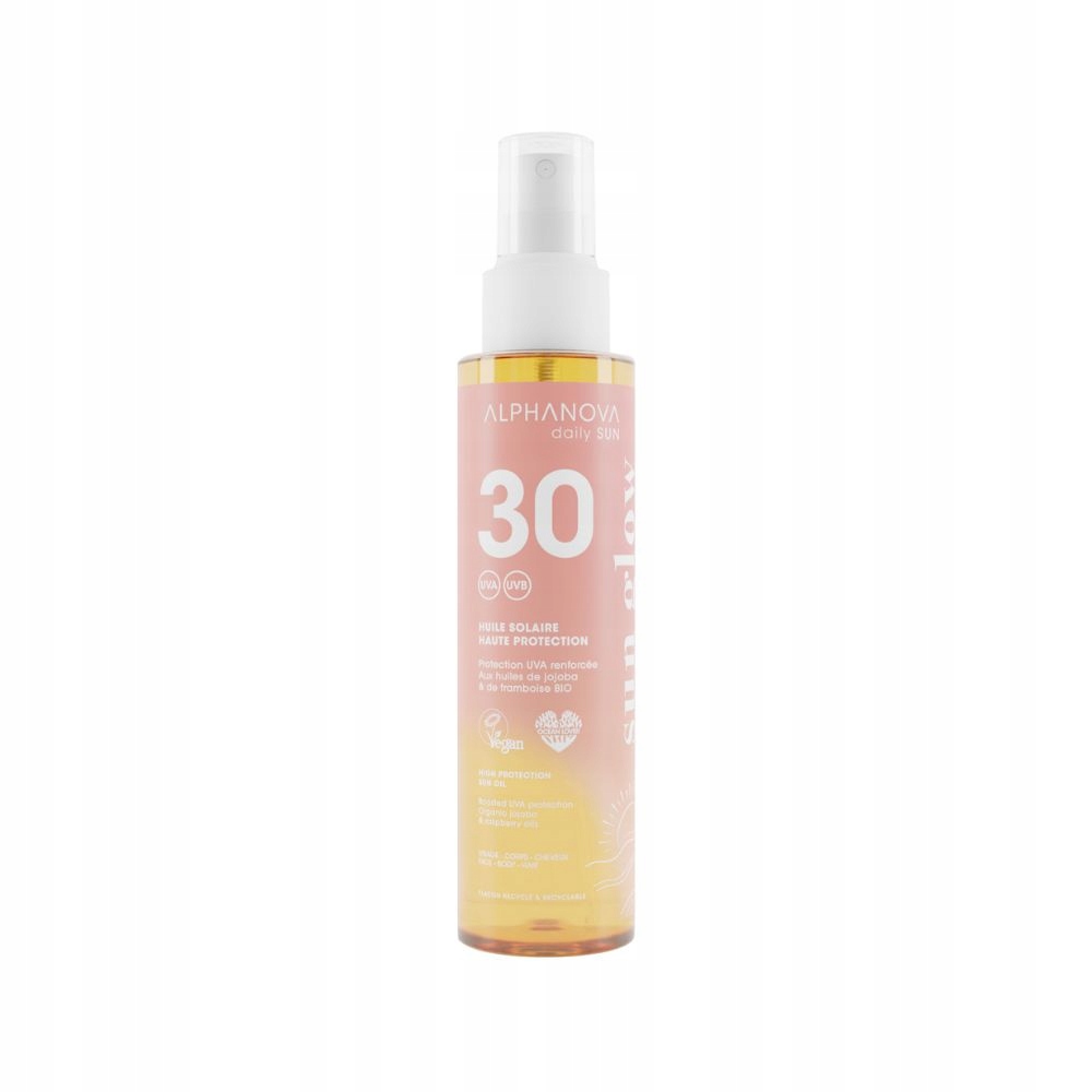 Olejek do opalania SPF30, Alphanova Daily Sun, Glow