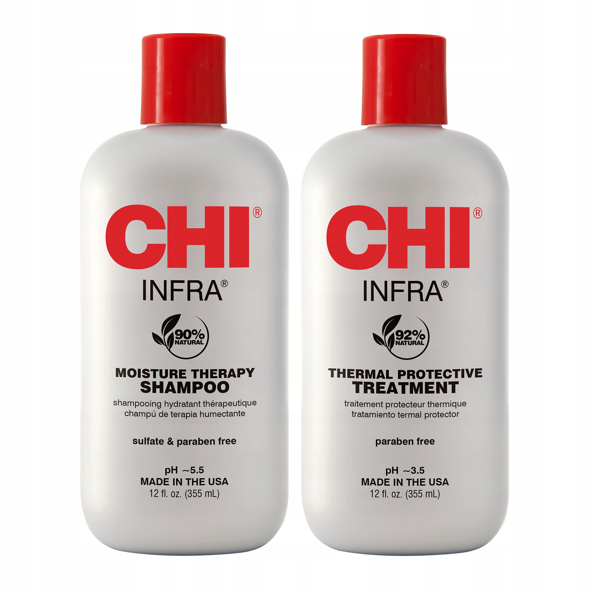 Chi Infra Szampon Odżywka Zestaw nawilżający 355ml