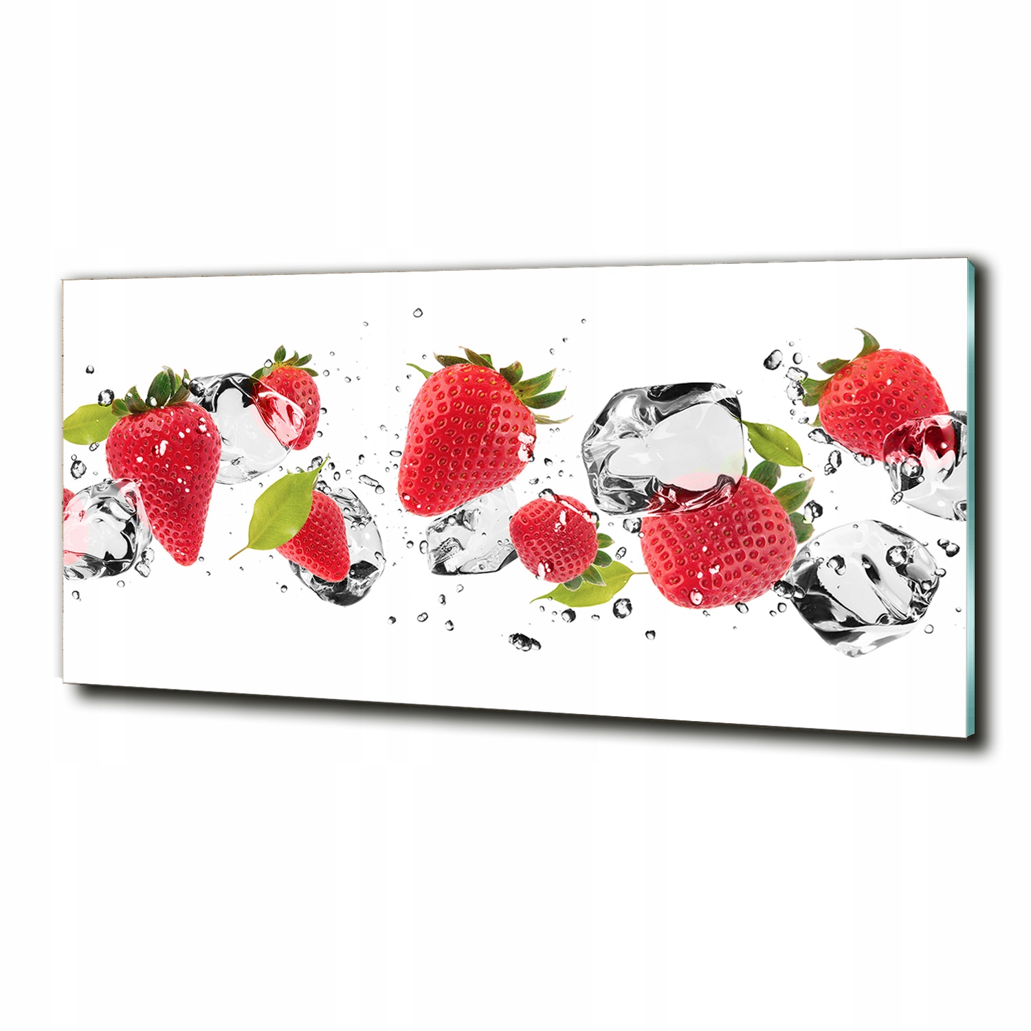 

Obraz na ścianę grafika Truskawki i woda 125x50