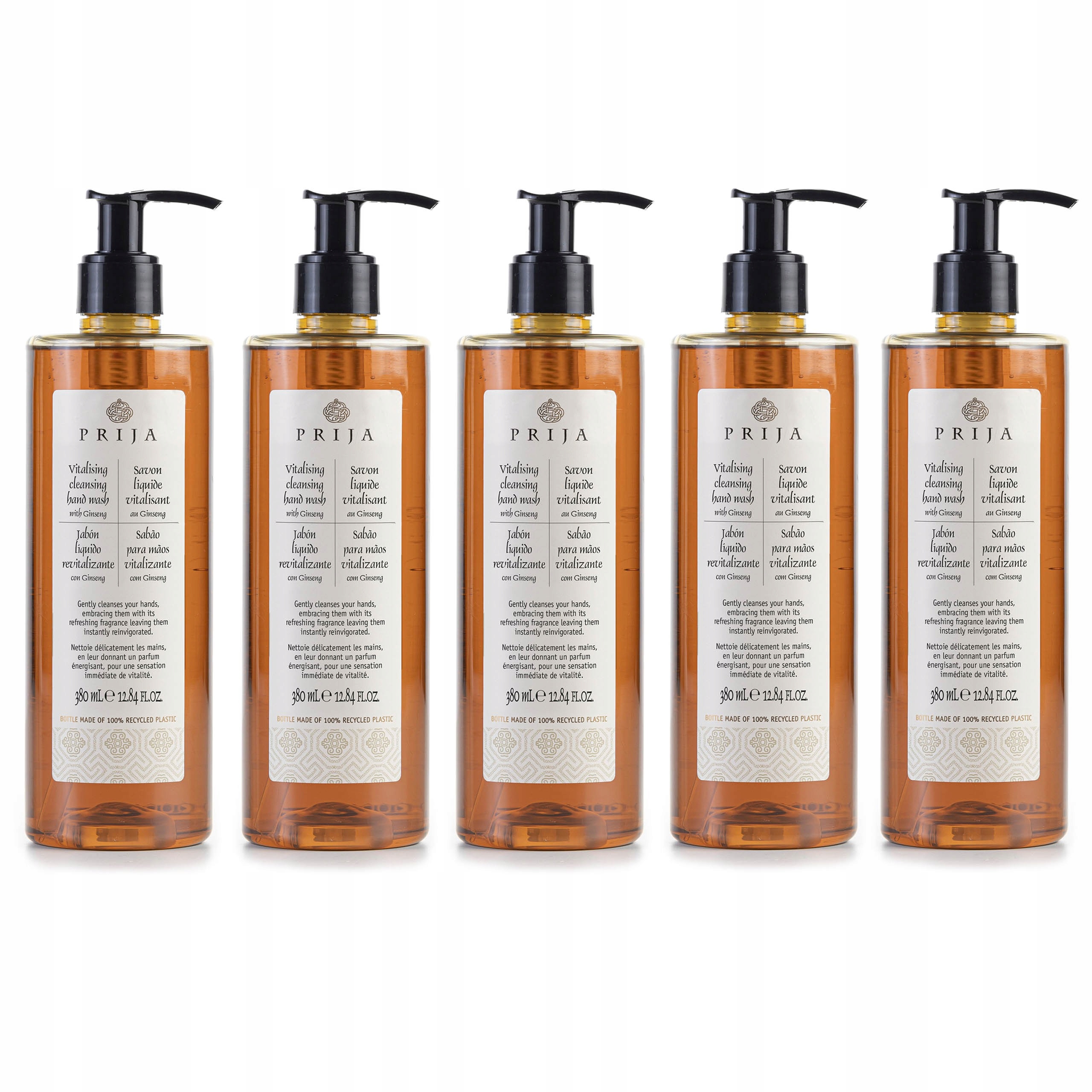 Prija mydło w płynie z ekstraktem z żeń-szenia, z pompką 380 ml 5x380ml