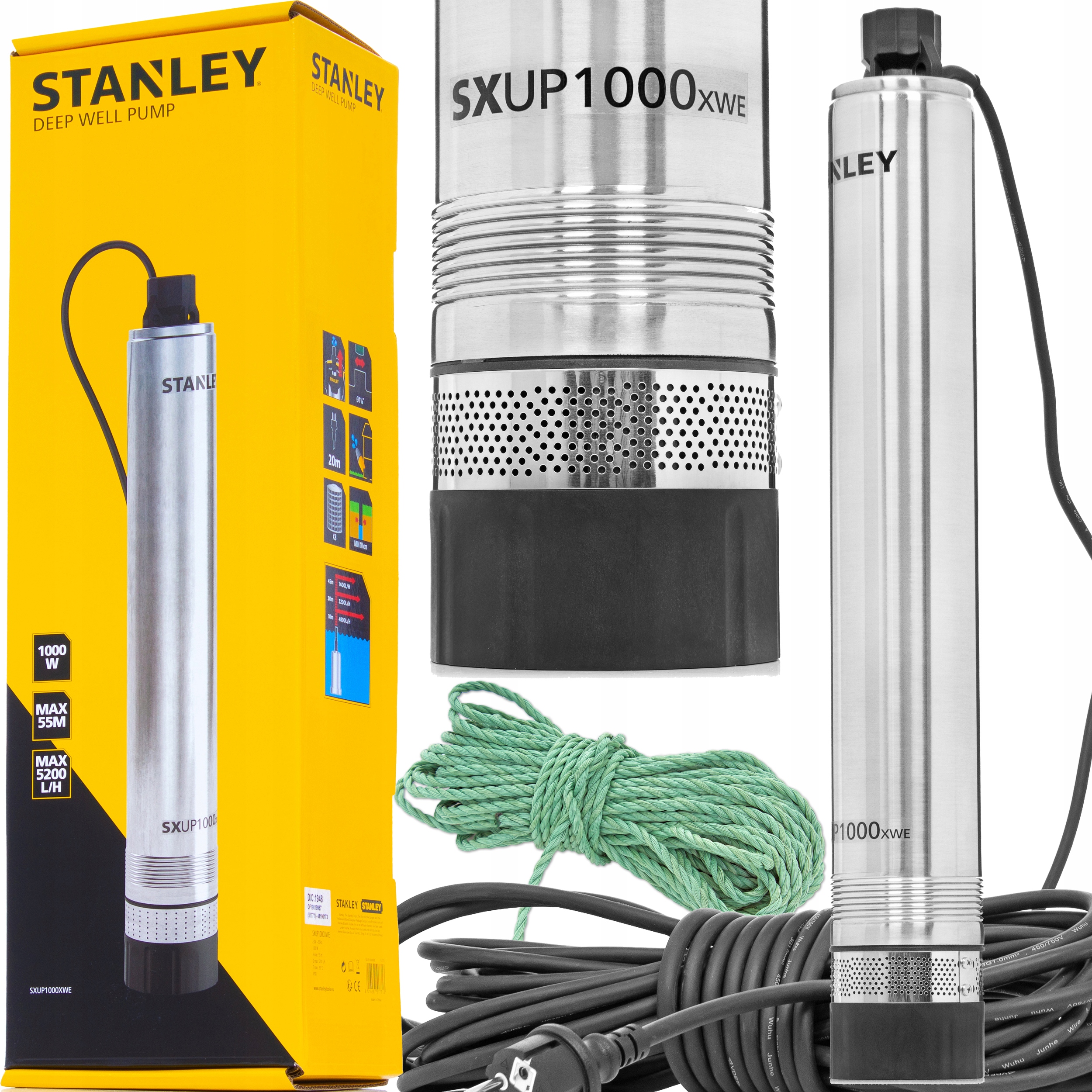 

Pompa Głębinowa Stanley Do Wody Studni 1000W 55M