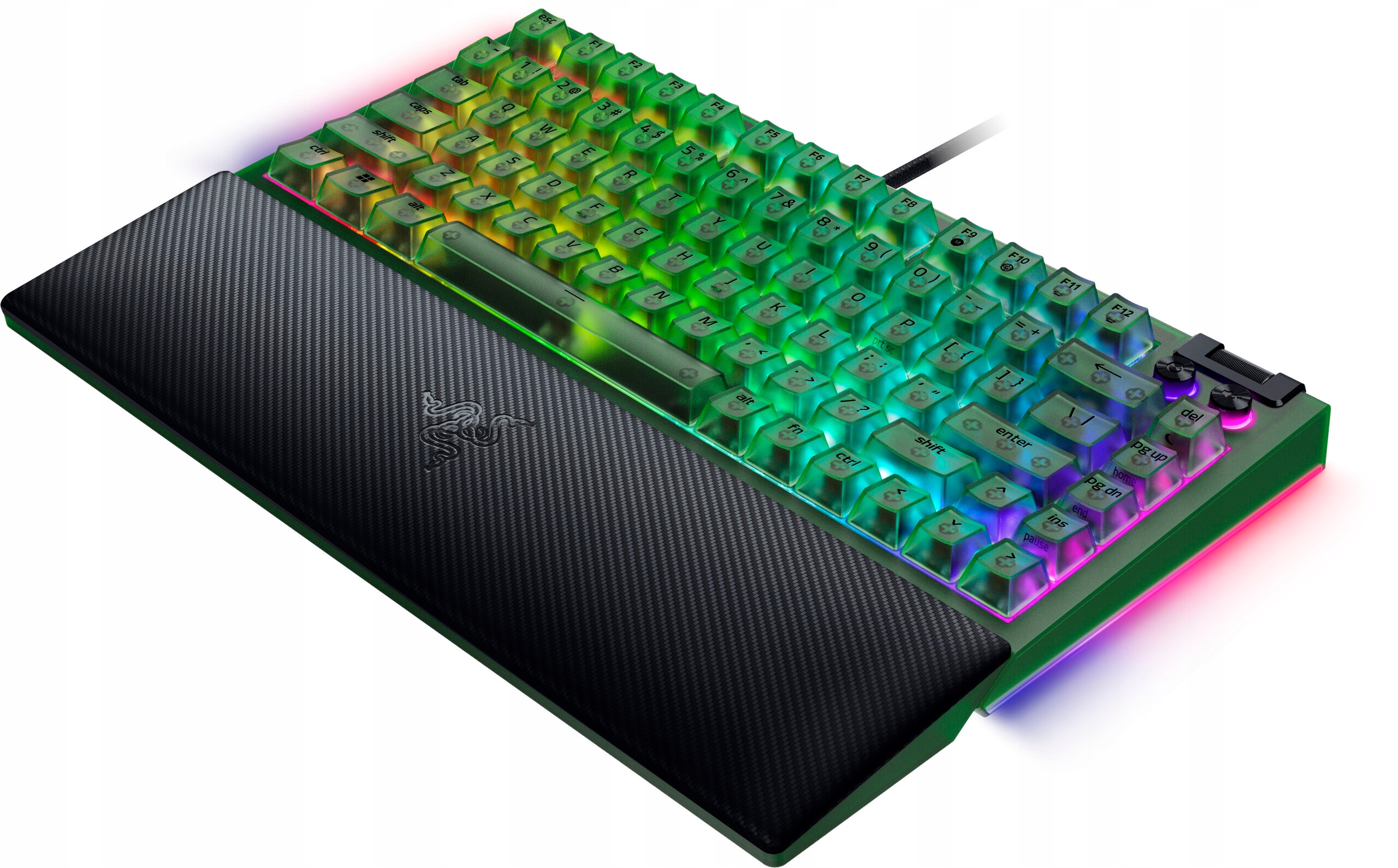 Razer Klawiatura Gamingowa BlackWidow V4 75% Phantom Green, US — 7