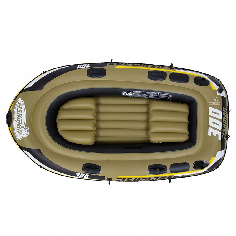 PONTON WĘDKARSKI DMUCHANY DO PŁYWANIA FISHMAN Z WIOSŁAMI 252X125 ZESTAW Szerokość 125 cm