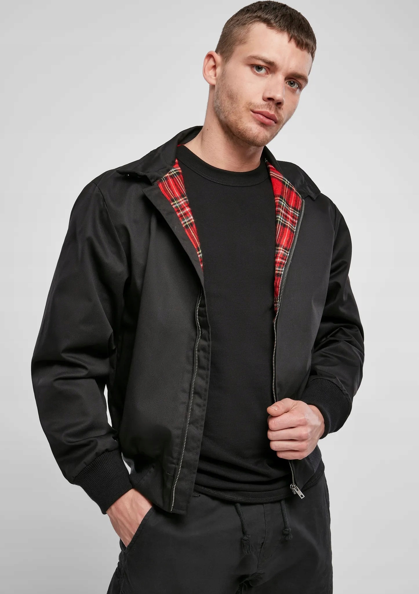 Brandit Černá Bomber Bunda Zip Stojáček Kapsy XL 6FA