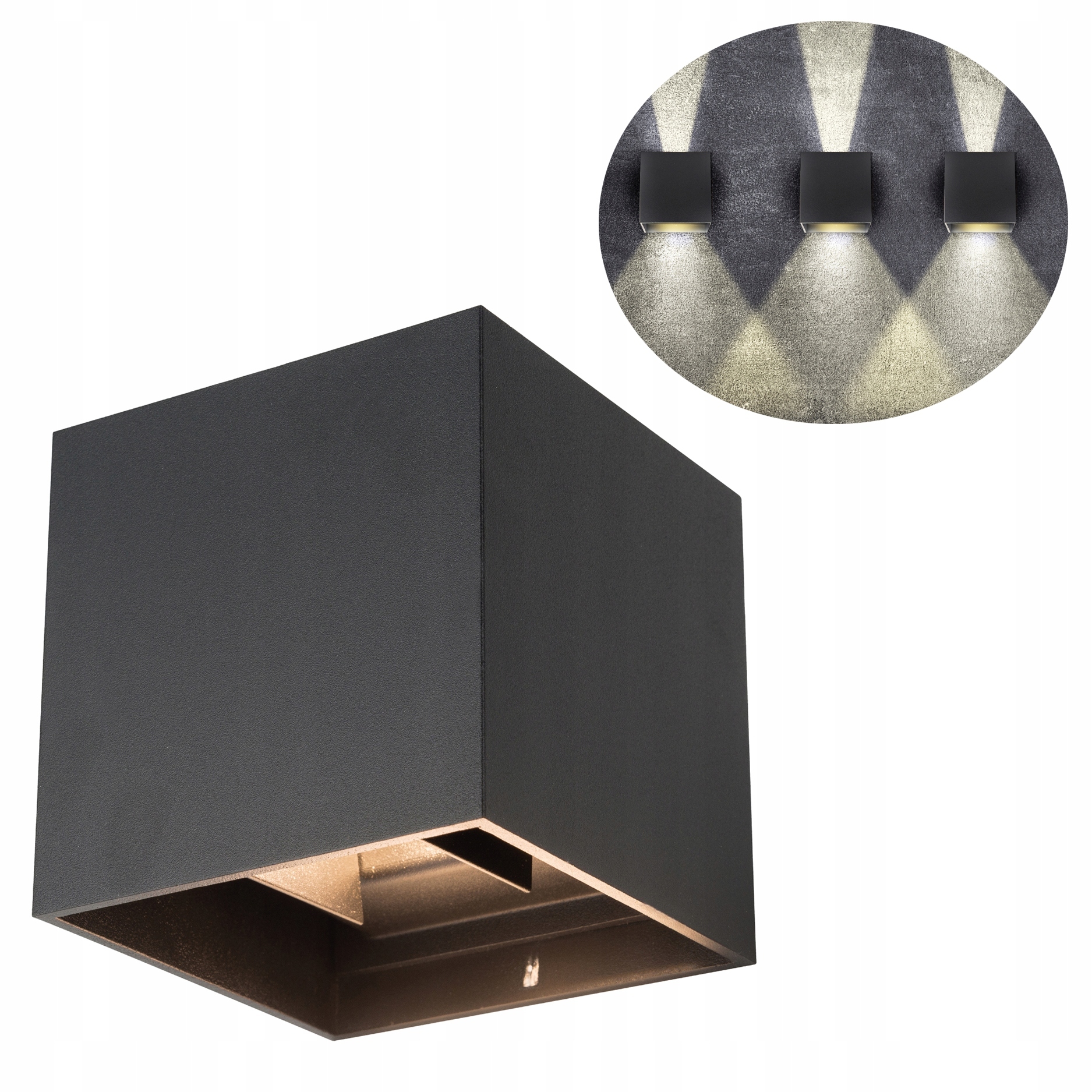 

Lampa Ogrodowa Kinkiet Ścienny Podwójny Led 2x4W