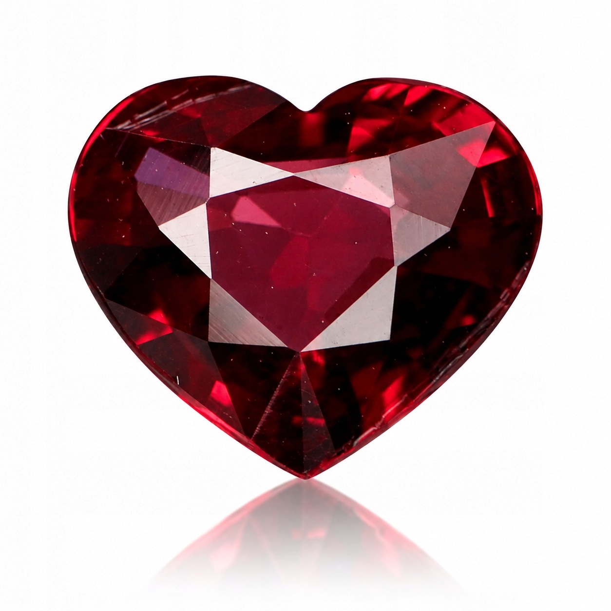 Přírodní granát Rodolit 1.03 ct Srdce Mosambik VVS2 certifikát Wbd
