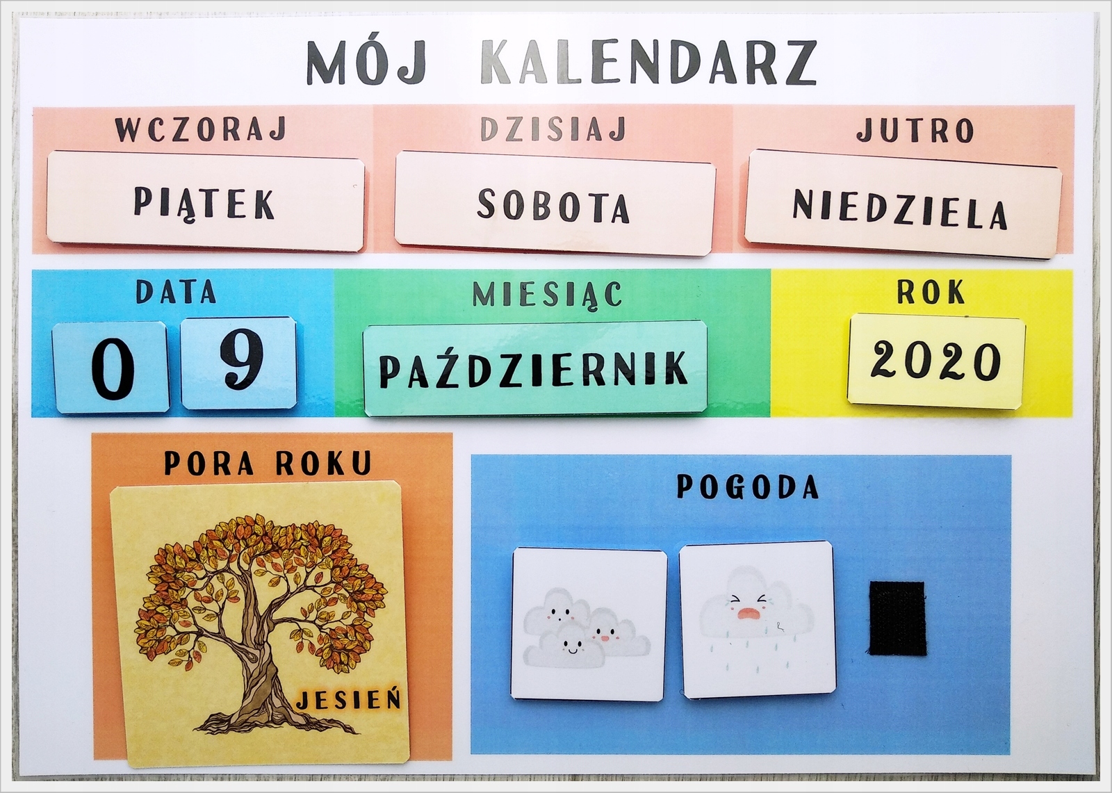 

Mój pierwszy Kalendarz A4 z rzepami dla dzieci