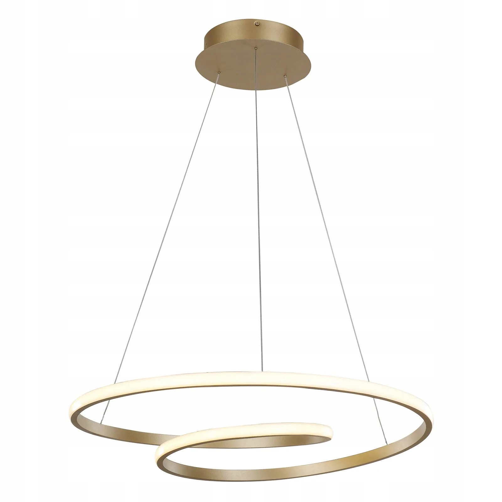 Závěsná Lampa Zlatá Moderní Led Lustr S Dálkovým Ovládáním 3 Barvy 60 CM Variabilní