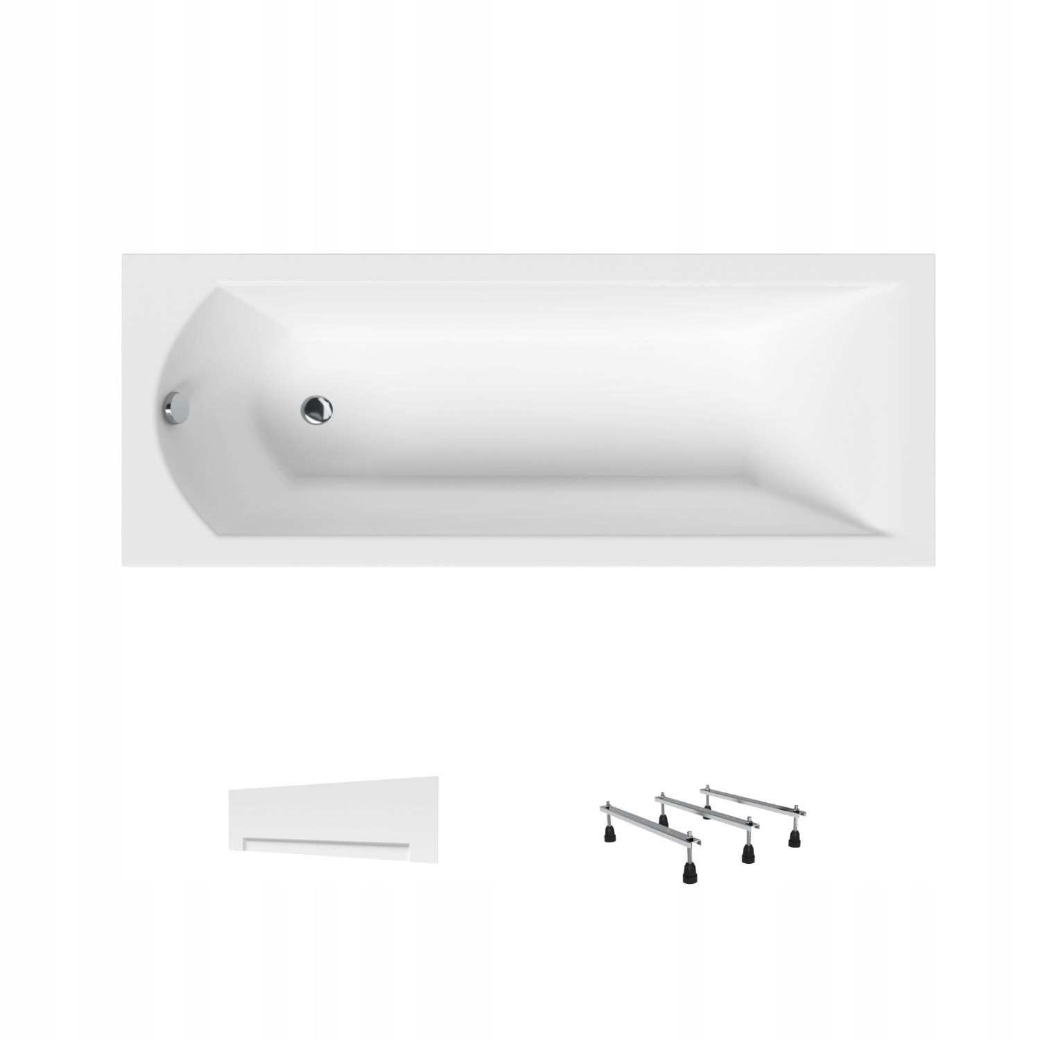 Wanna akrylowa Helmken Vespera 170 х 70 Panel biały Nóżki 23098004
