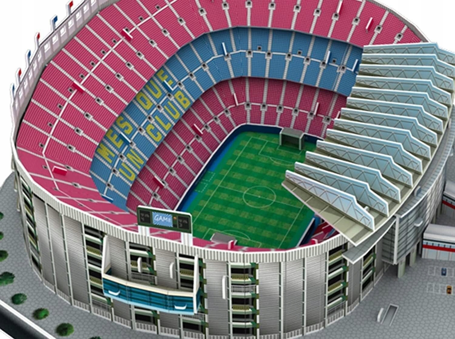 PUZZLE 3D DUŻY STADION FC BARCELONA CAMP NOU PRZESTRZENNE ZRĘCZNOŚCIOWE Liczba elementów 101