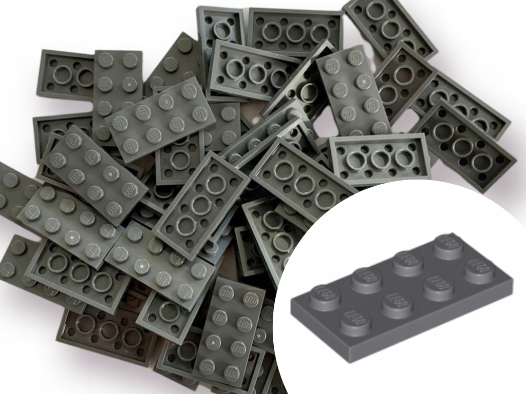 

Lego 3020 Plate 2x4 Płytka Szary Dbg 10 sztuk