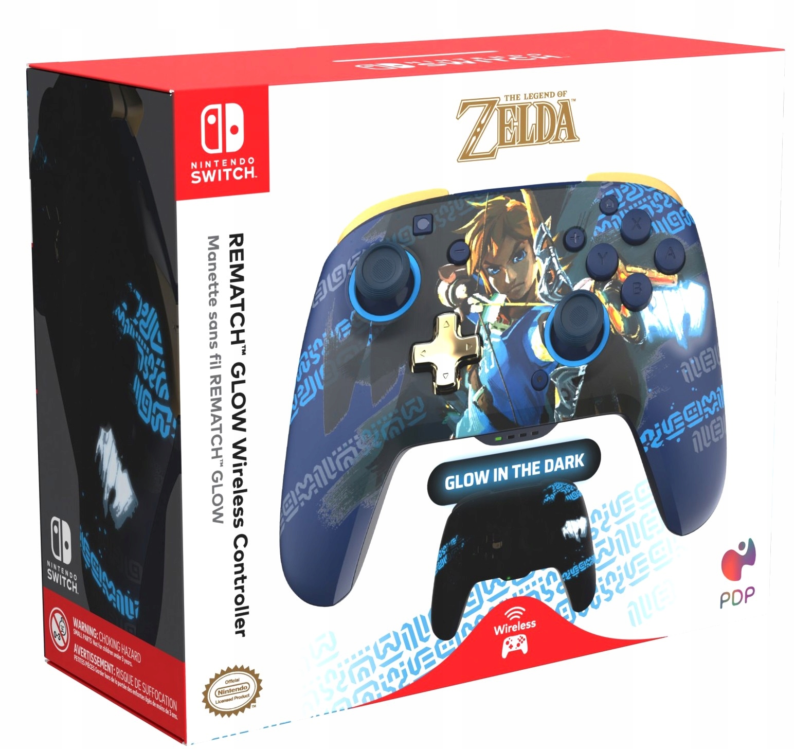 Pdp Switch Bezdrátový ovladač Rematch Link Hero Glow in the Dark