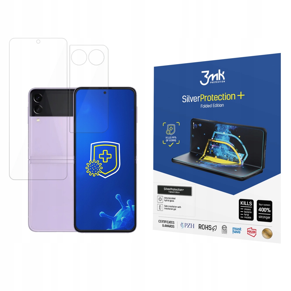 Samsung Galaxy Z Flip 3 5G 3mk SilverProtection+ Ochranná fólie pro skládací displej