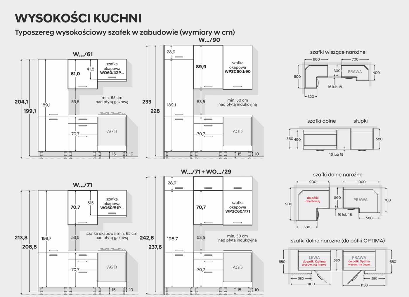 D55.1 - szafka dolna KamMono P4 Liczba półek 1