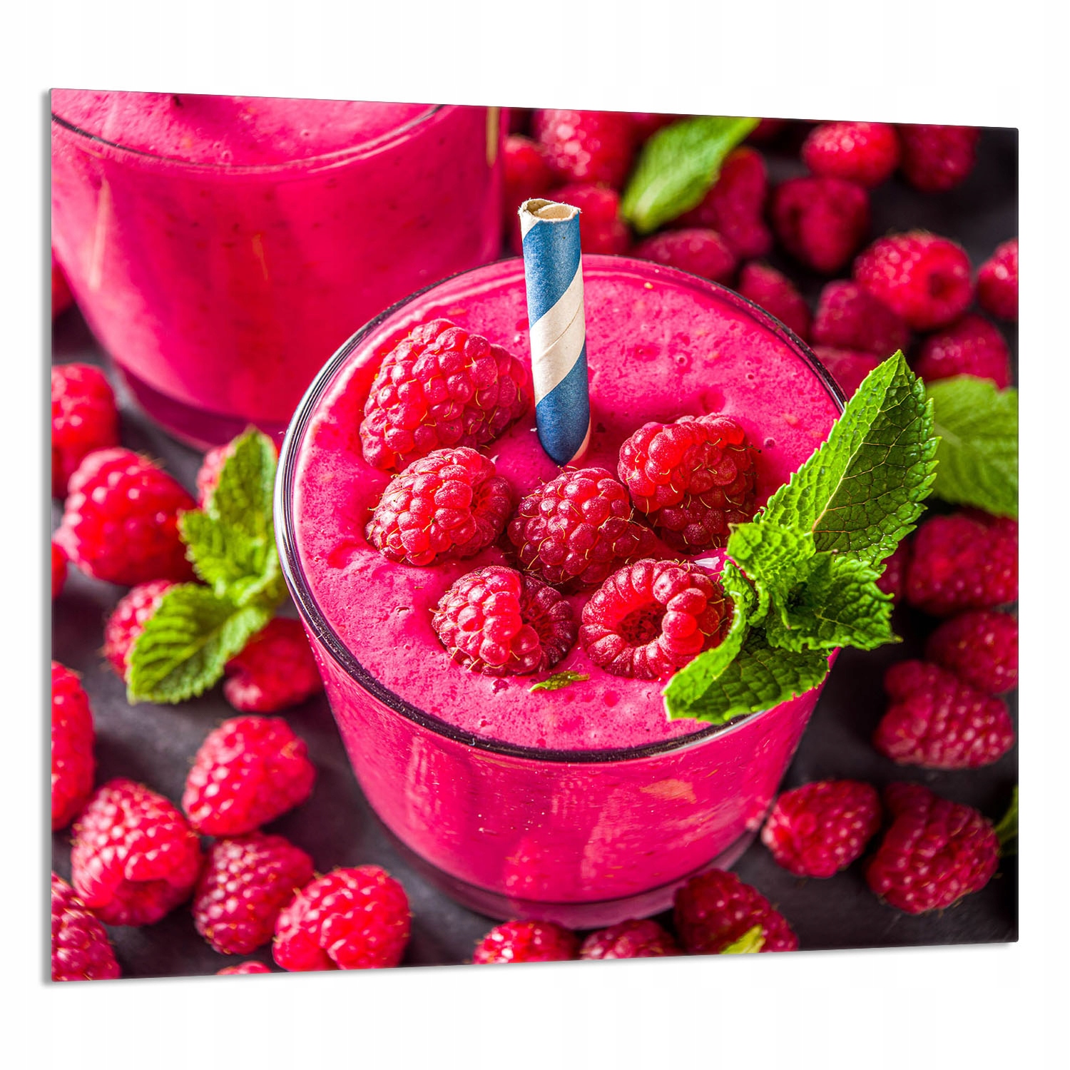 Skleněný Panel Do Kuchyně 65x60 Maliny Tvrzené Sklo