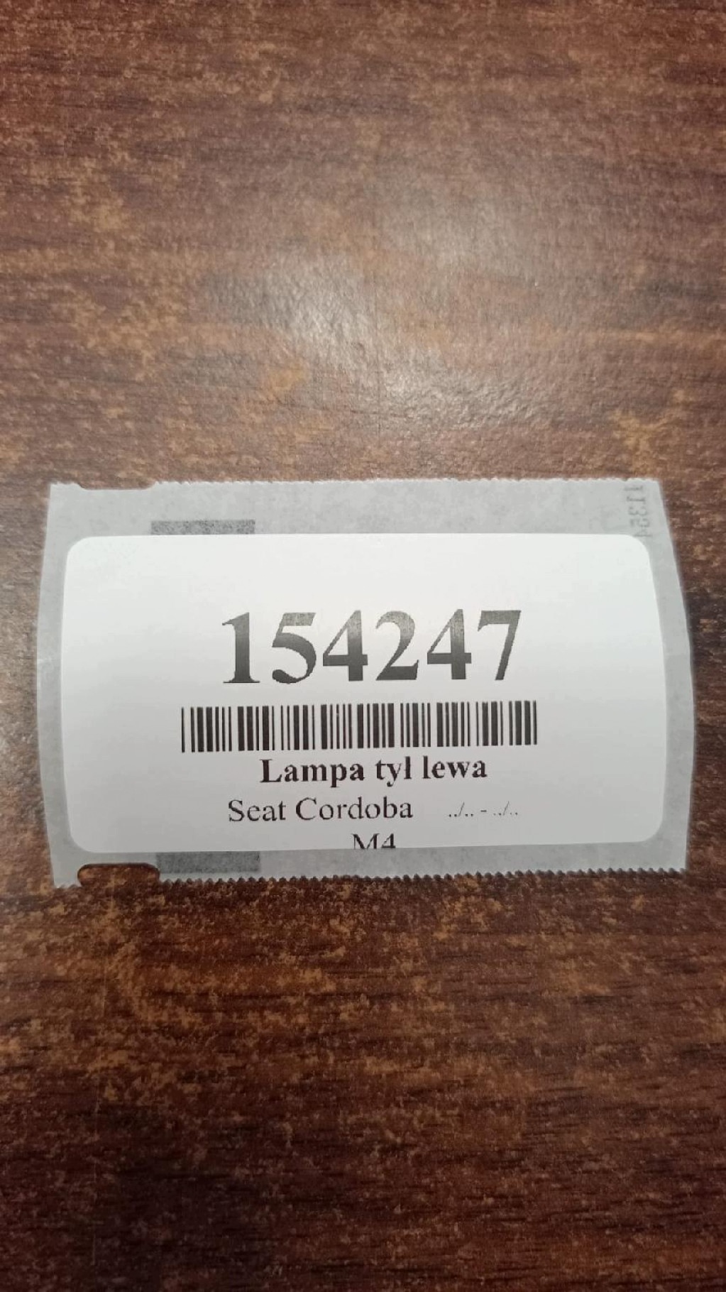 SEAT CORDOBA and light left rear part