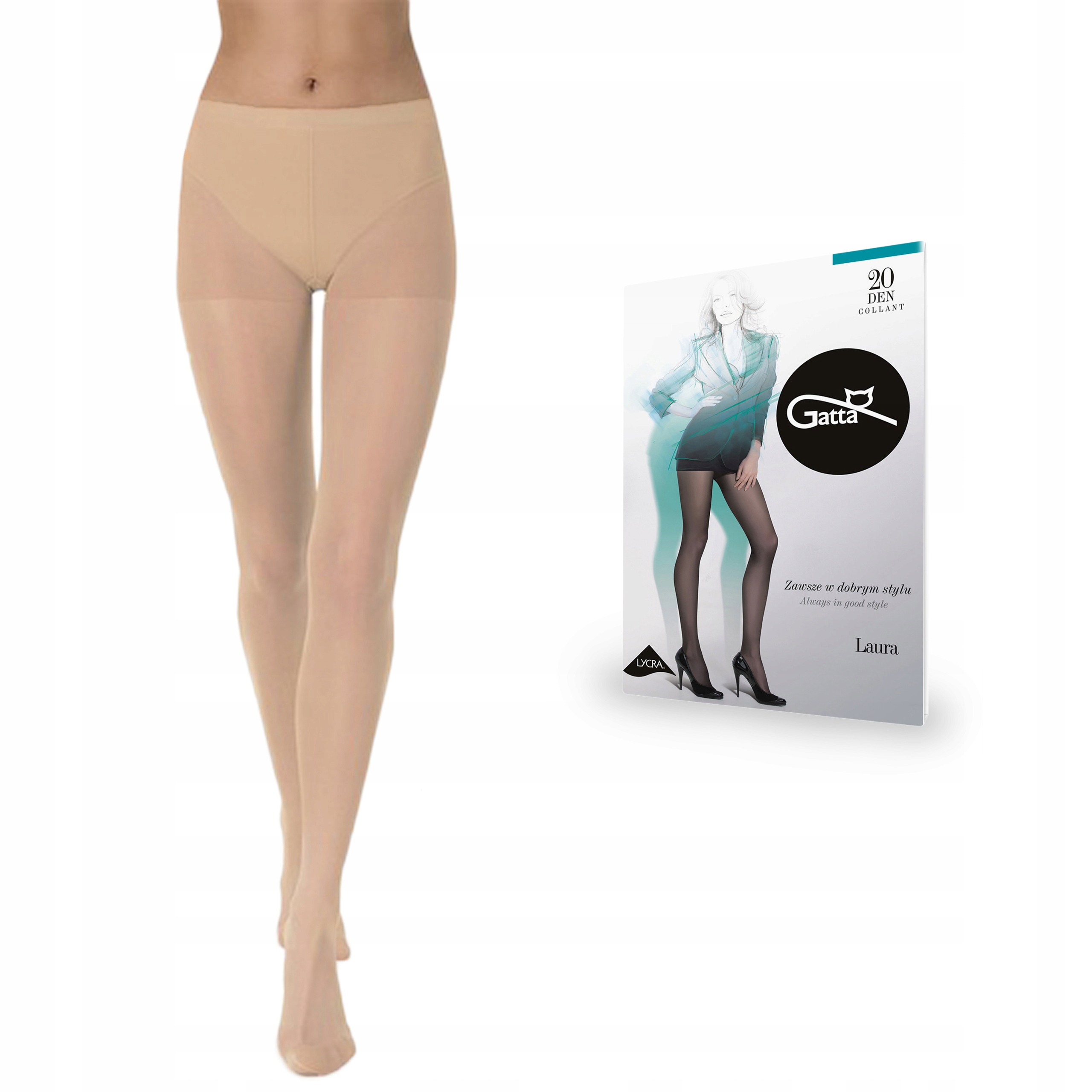 

Rajstopy Gatta Laura 20 den lycra, Natural 4-L