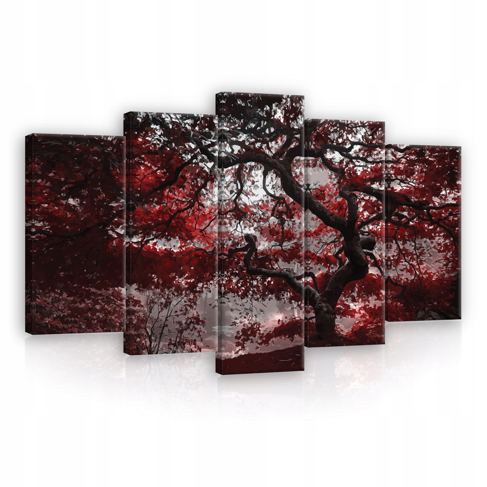 Obraz 100x60 Červený strom kvetoucí strom sakura podzim příroda Japonsko