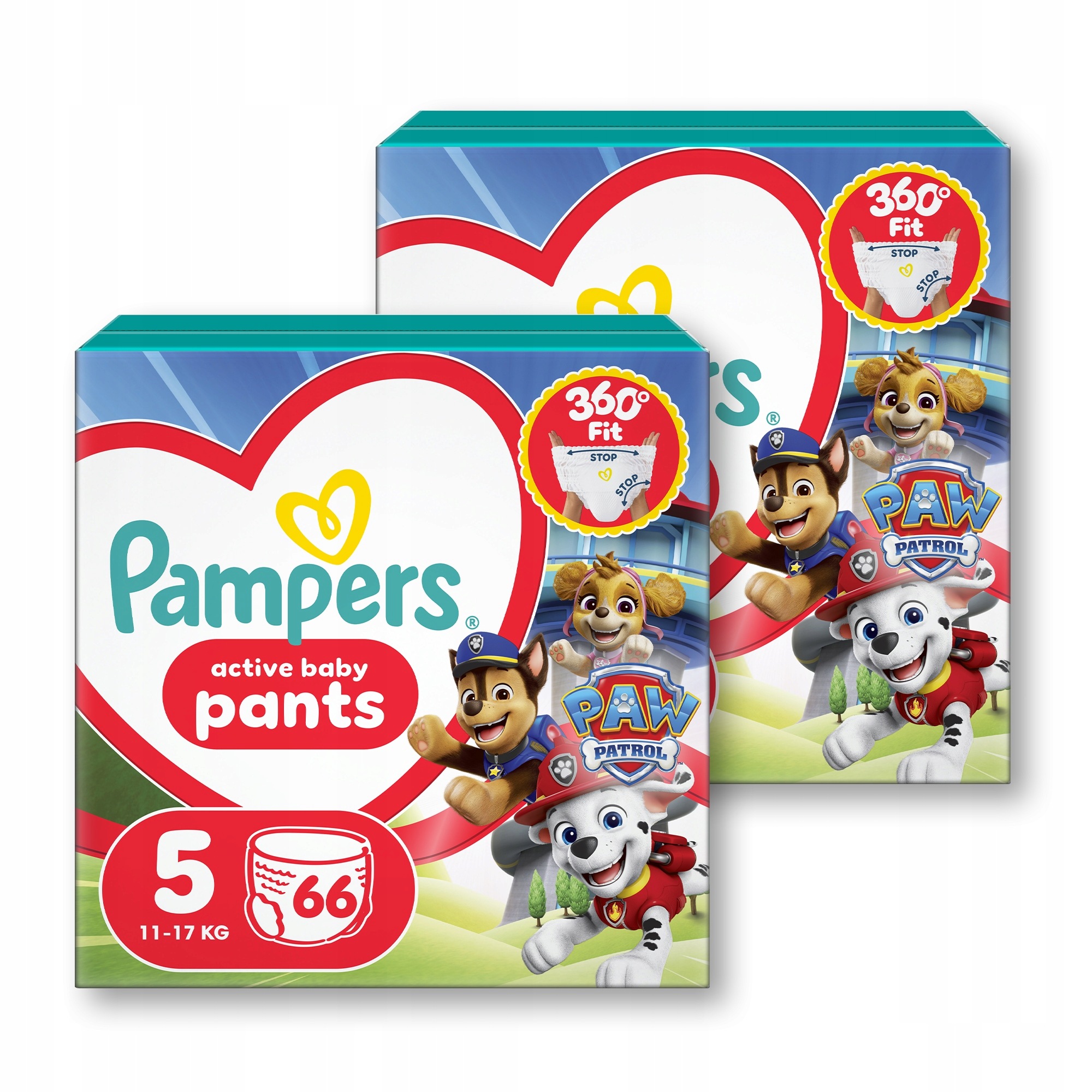 Pampers Pants 5 2x66 szt. 12-17 kg Pieluchomajtki Psi Patrol