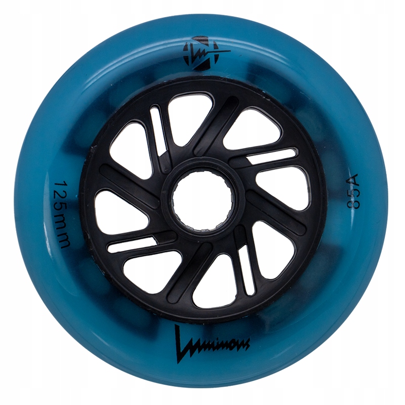 KOŁA ŚWIECĄCE DO ROLEK LUMINOUS BLUE GLOW 125MM FLUORESCENCYJNE