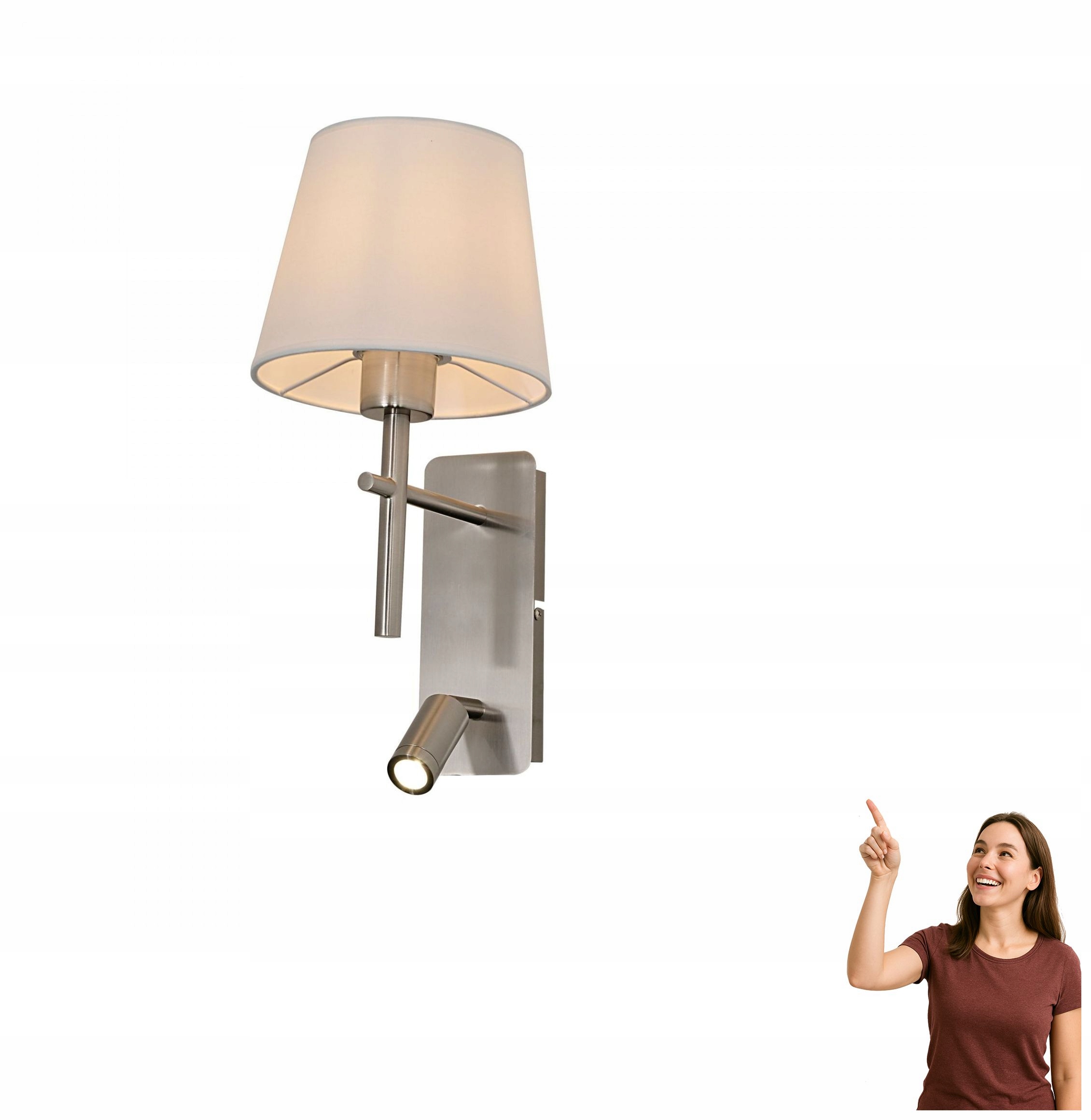 Nástenné svietidlo s Led reflektorom 2,5 W Luna W4106-2SN+WH Zuma Line