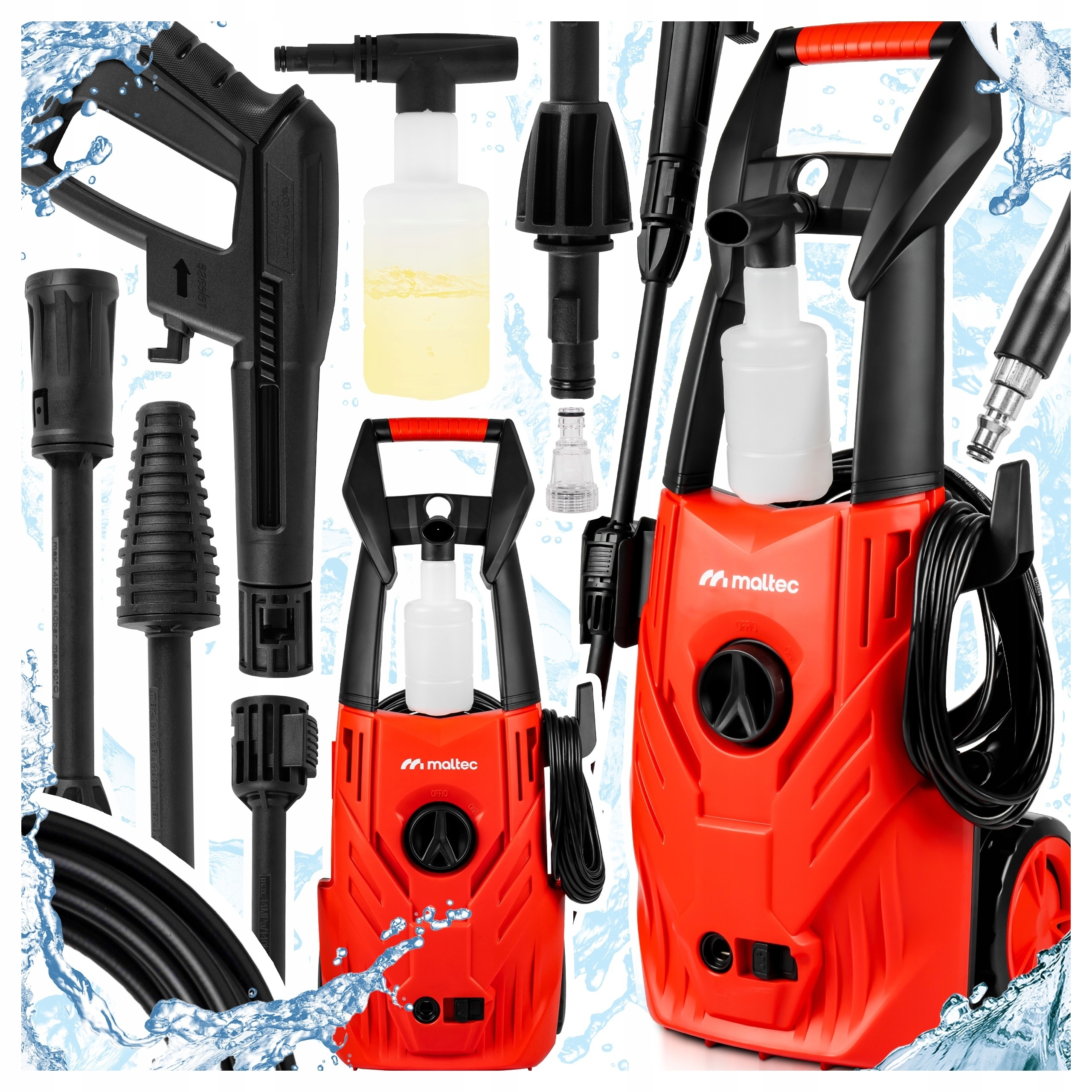 Myjka Ciśnieniowa MalTec Kompaktowa Samossąca Aluminiowa Pompa Mocna Turbo