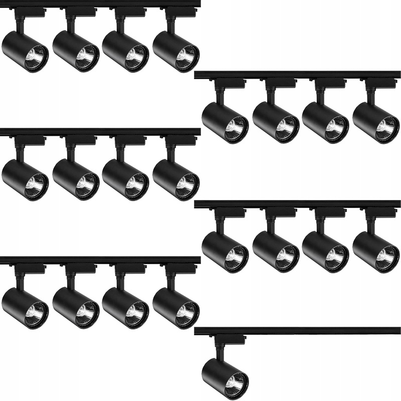 21X Reflektor Szynowy Lampa Led System Oświetlenia Szynowego +szynoprzewód