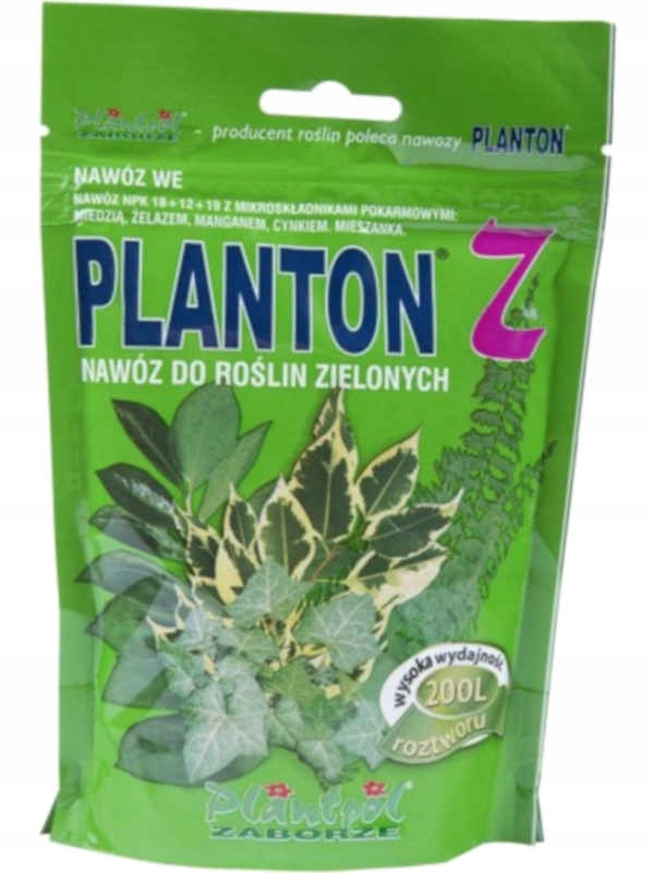 

Nawoz Planton Z 200 g do Zielonych