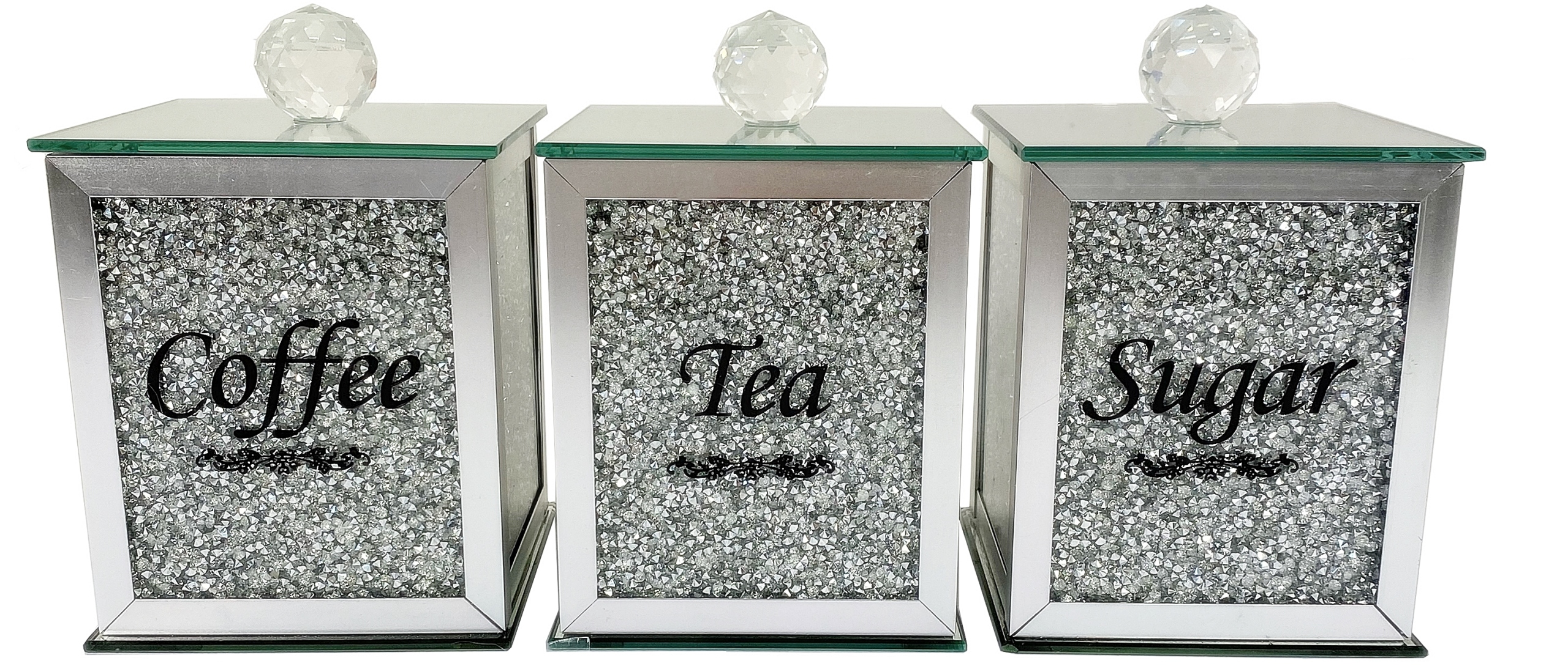 Krištáľová Nádoba IH16330 Na Kávu, Čaj, Cukor, Glamour