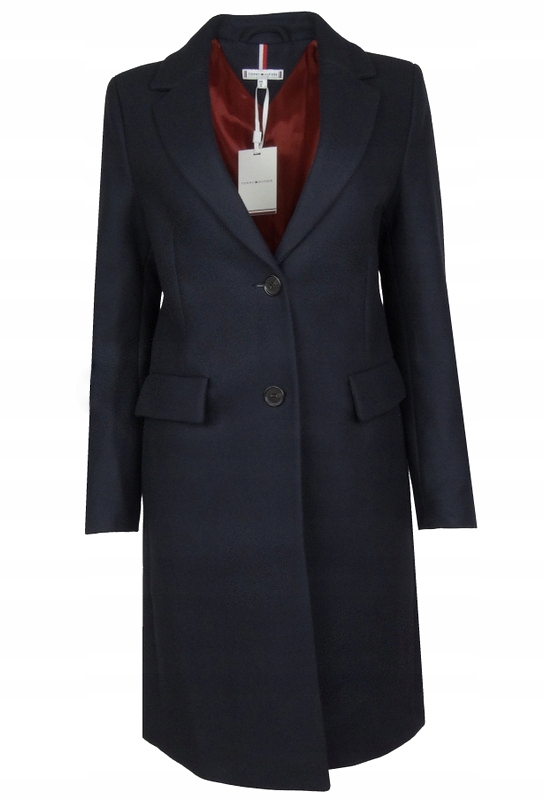 Tommy Hilfiger dámský vlněný kabát, tmavě modrý, velikost 34