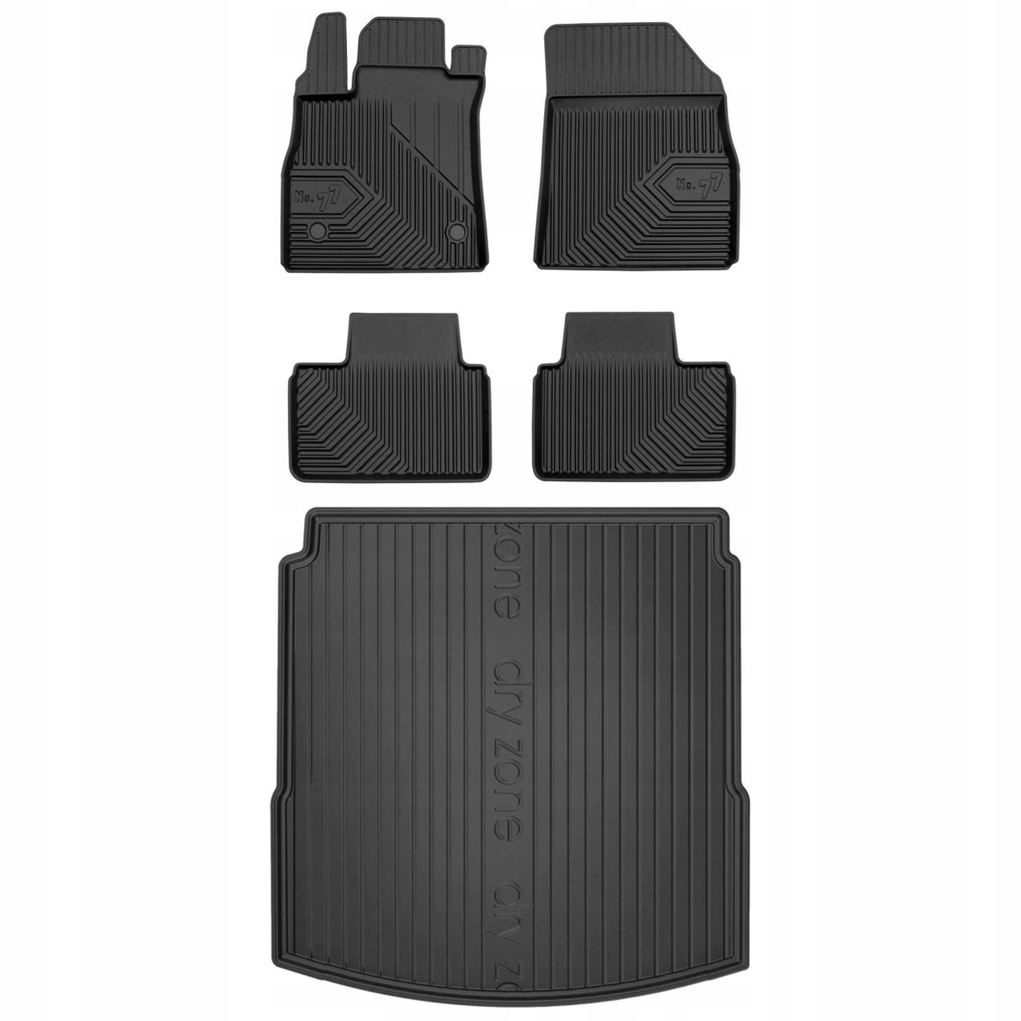 Gumová sada kobercov a rohoží Renault Talisman 2015-2020 Sedan, pred faceliftom