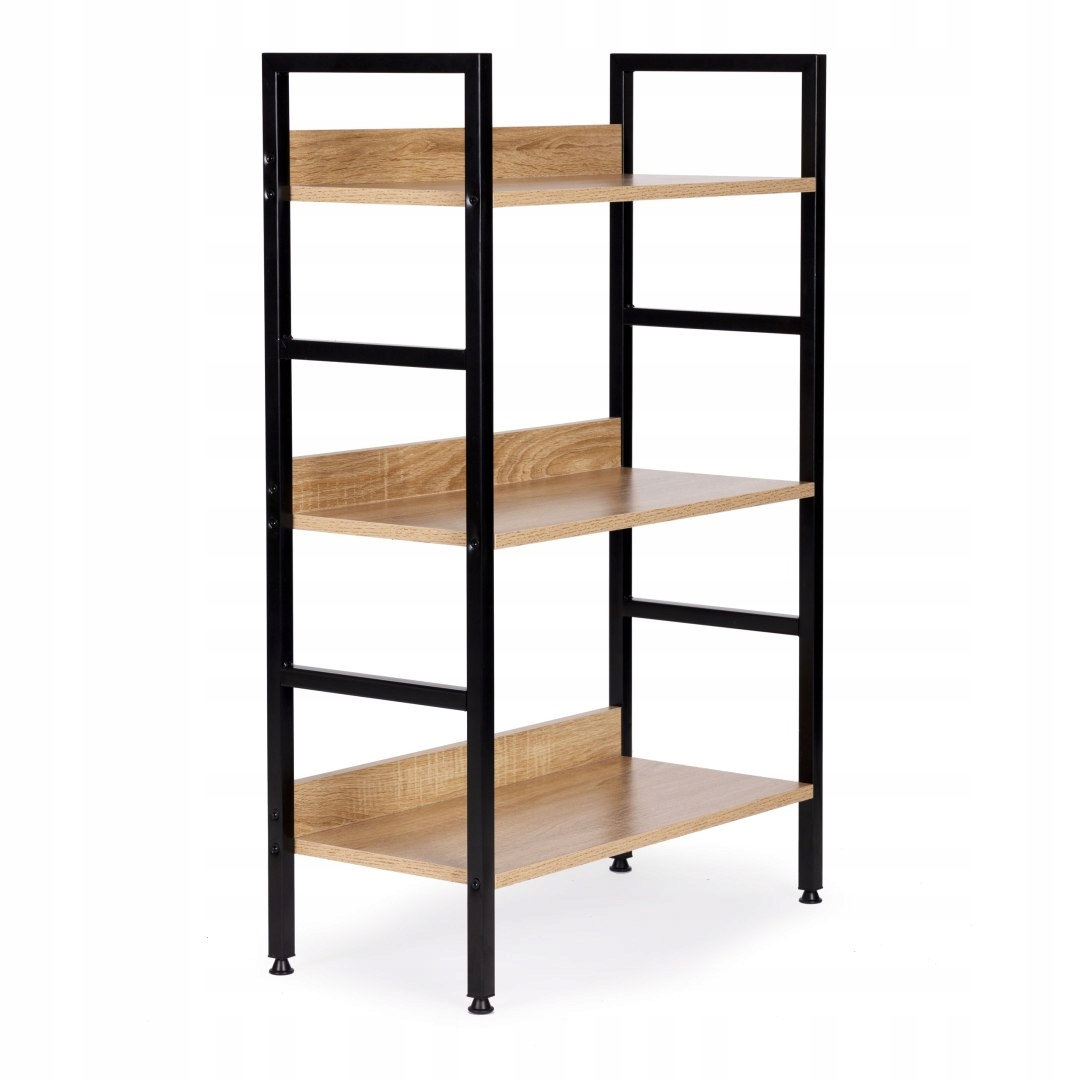 Regał drewniany nowoczesny metalowa rama LOFT 3 półki Marka ModernHome