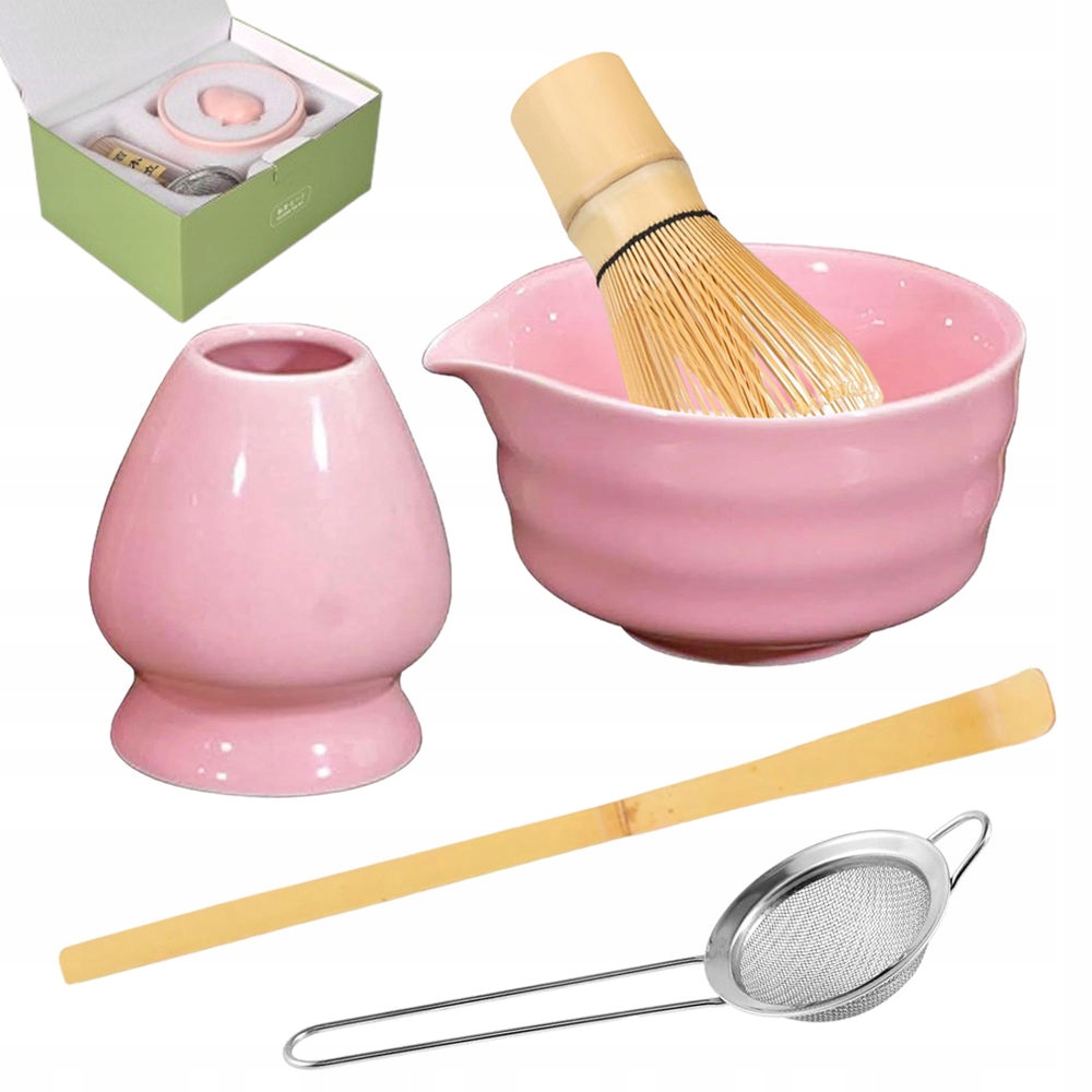 Levně Bambusová Metla Na Matchu 5 Kusů Chasen Štětec Chashaku Stojánek