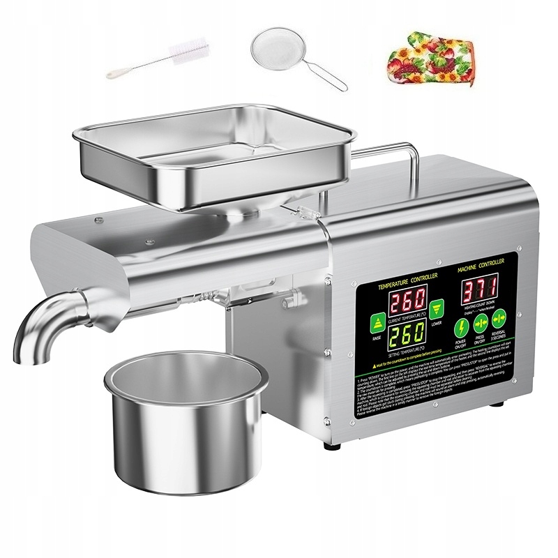 1,5KW nierdzewnej Automatyczna prasa do oleje z Kontrola teploty