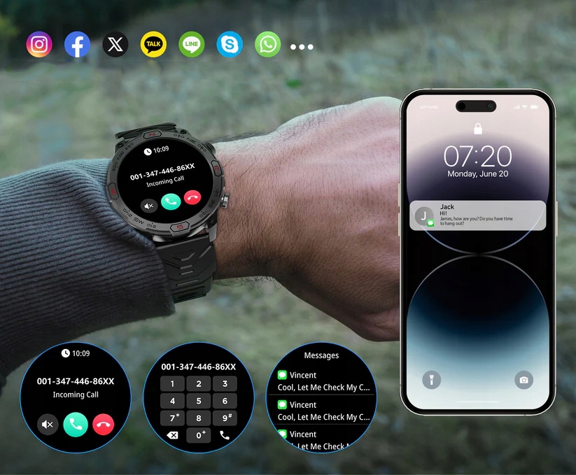 OKOSÓRA KARÓRA WATCH AMOLED 5 ATM SP02 FÉRFI OKOS BESZÉLGETÉS SPORT PULZUS Modell más