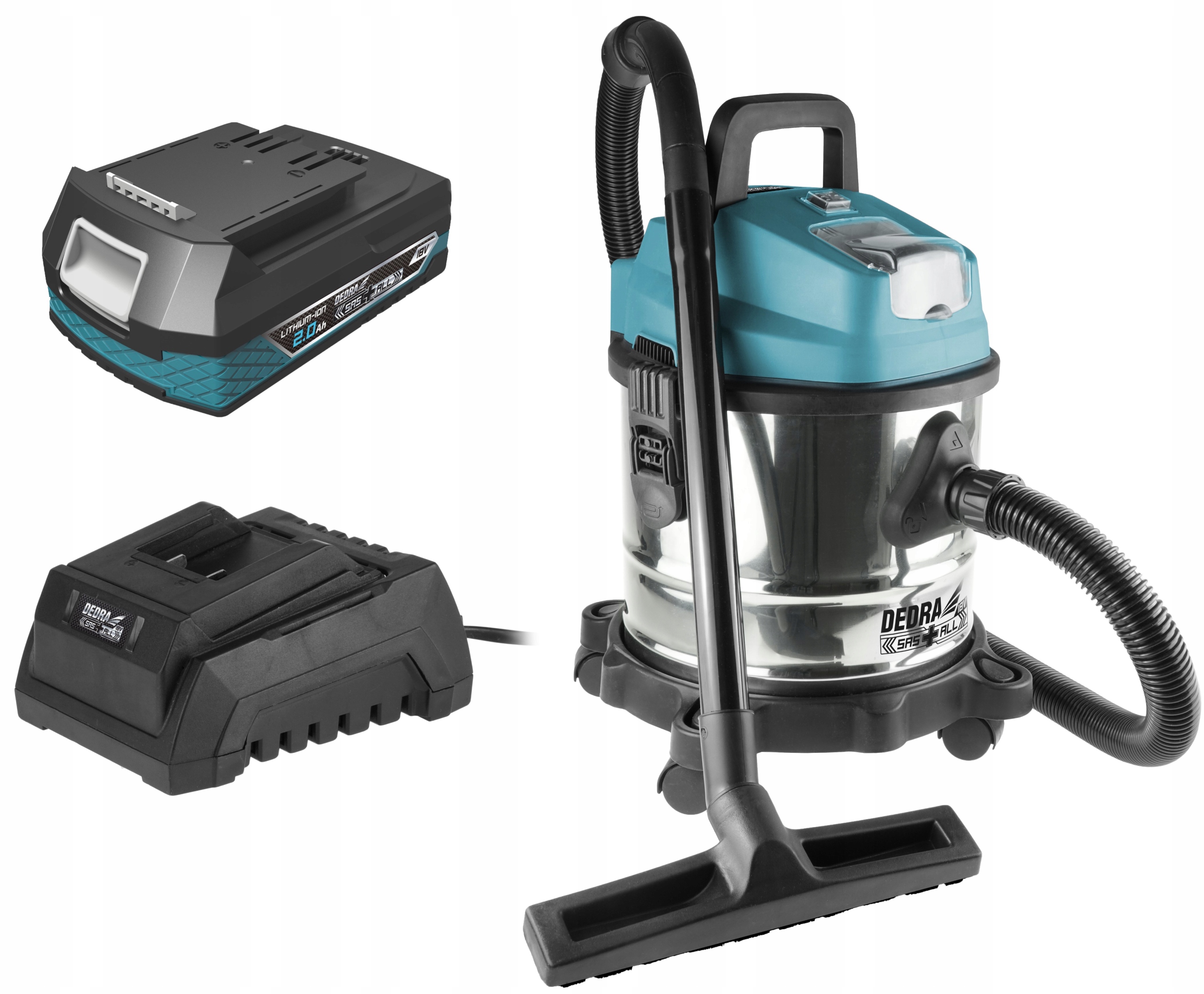 DEDRA ODKURZACZ WARSZTATOWY AKU. 18V DED7175 + 2Ah