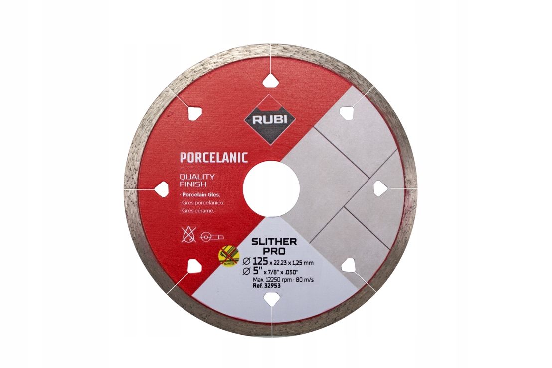Diamantový Kotouč Pro Porcelánový Gres 125 mm Rubi Slither Blade