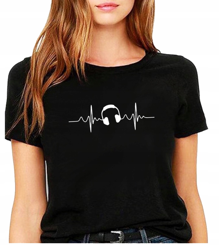 Koszulka Damska T-Shirt z Nadrukiem Linia XL Płeć kobieta