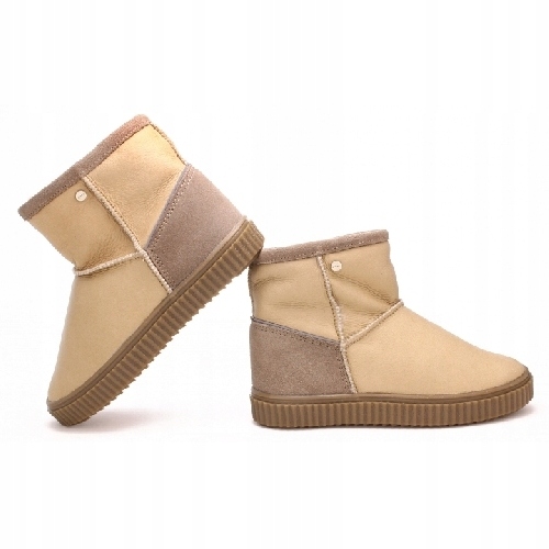 BUTY DZIECIĘCE dziewczęce BOTKI ocieplane skóra owcza BARTEK r. 28 Kolor beżowy