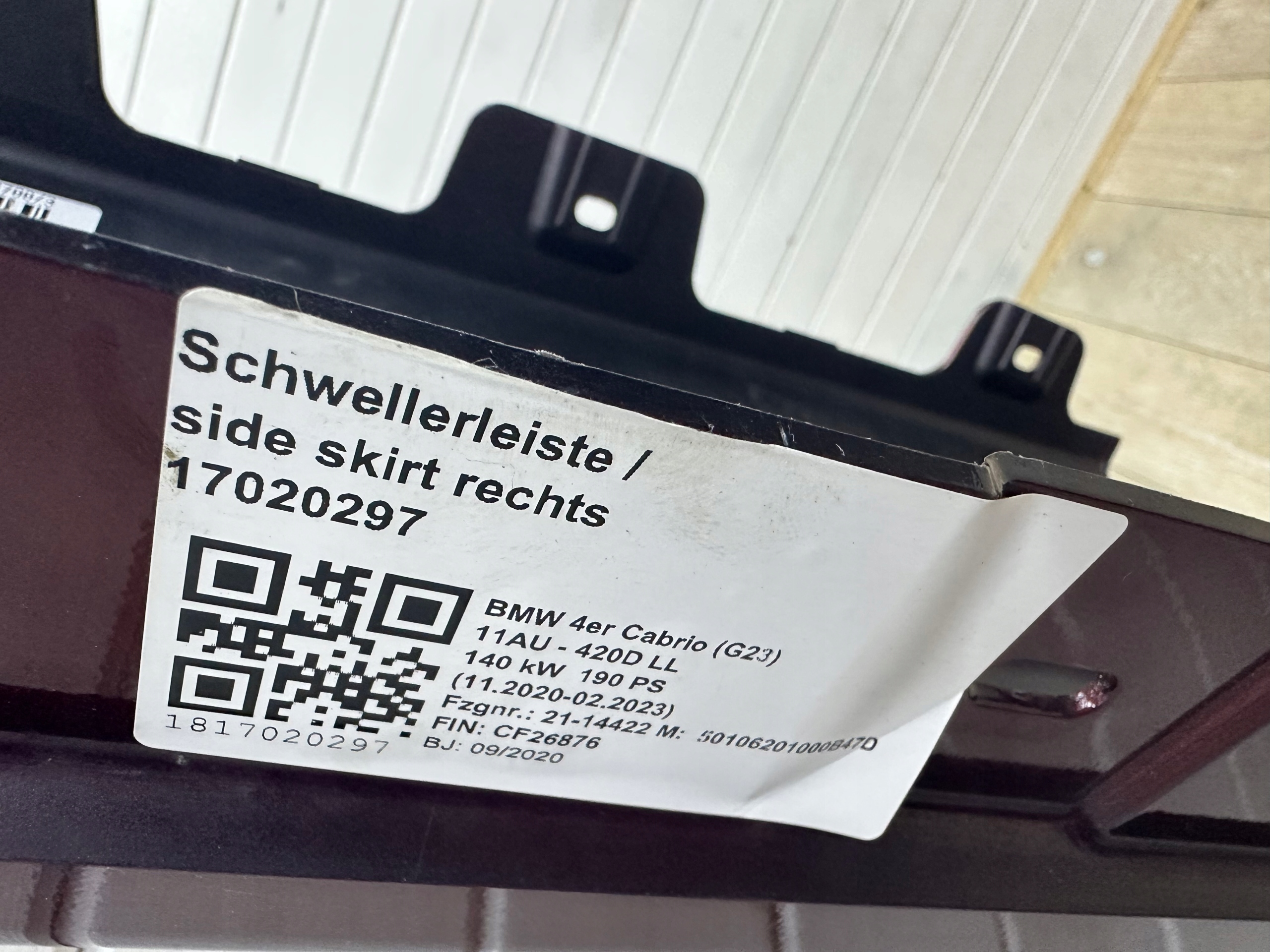 BMW 4 G22 G23 2021- moulding threshold threshold m-packet left right