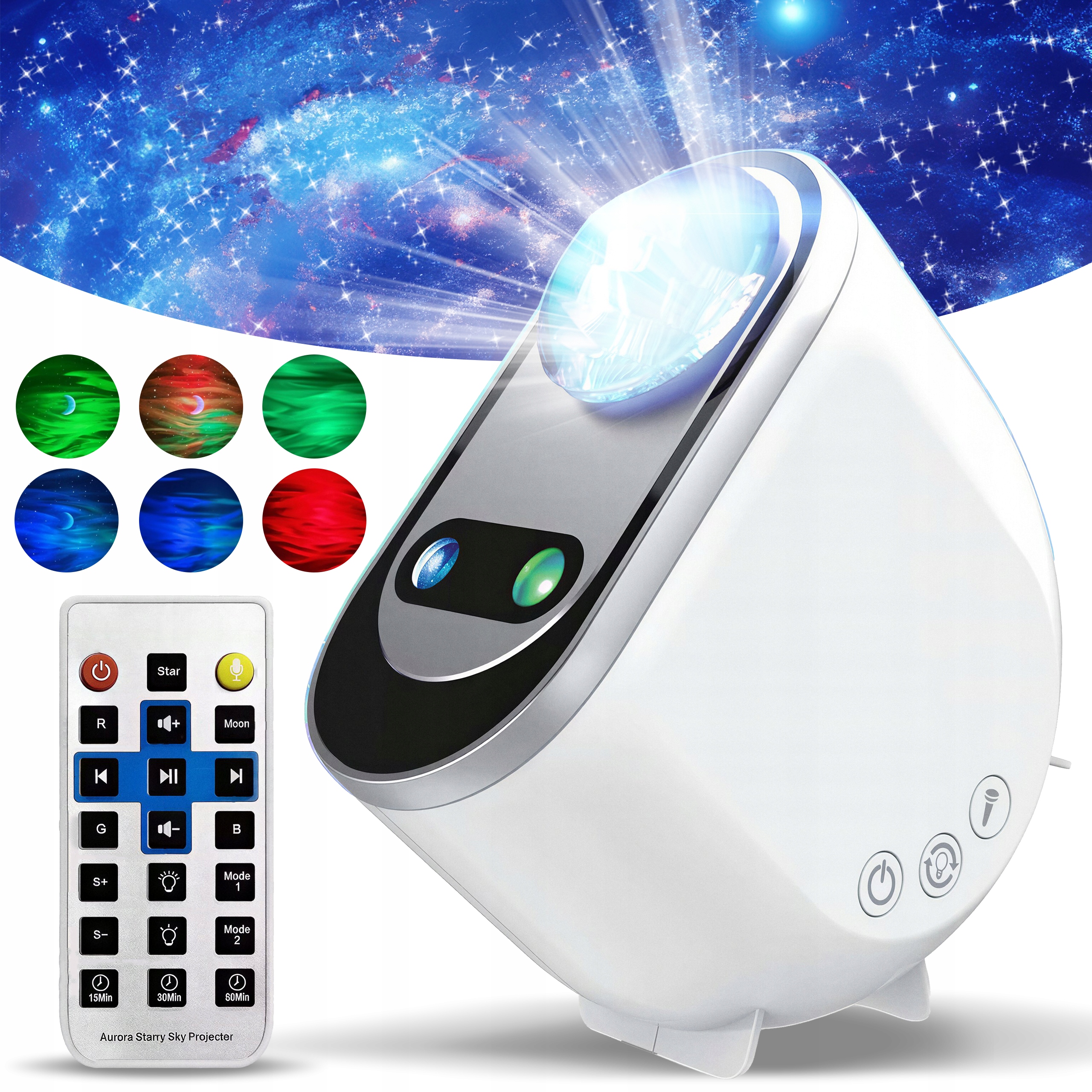 Projektor Gwiazd Planetarium Głośnik Dla Dzieci Lampka Nocna Rzutnik Led
